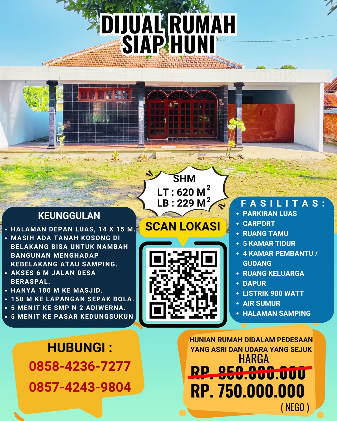 Dijual Cepat Tanah dan Bangunan