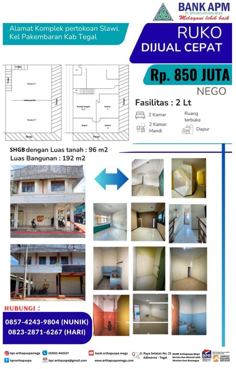 Dijual Cepat Ruko